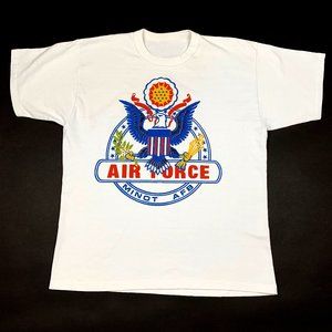 Vtg 80s Air Force Minot AFB Retro T-Shirt